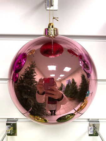 Шары пластиковые, глянец розовый а