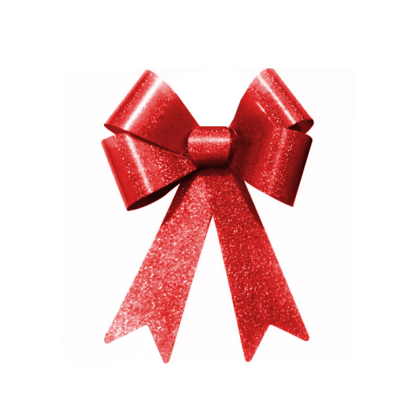 крашение для больших ёлок "Бант глянцевый" 65х50см, разные цвета