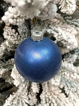 Шар елочный стекл. "Текстурный" 8 см, [G-189s]