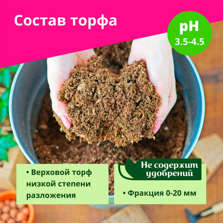 Почвобрикет "Верховой торф кислый" 10 л