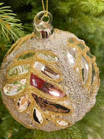 Шар елочный стекл. [63540]