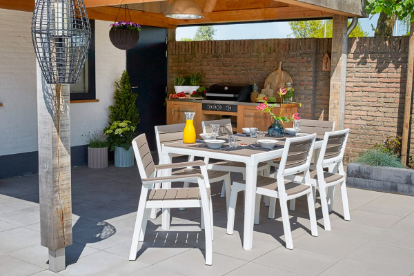 Пластиковый стул Гармония "Harmony armchair", белый/капучино [224478]