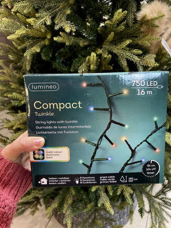 Светодиодная гирлянда LUMINEO Compact 16м, 750 мульти LED IP44 [495366]