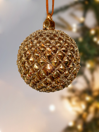 Шар елочный стекл. 10см [67240]