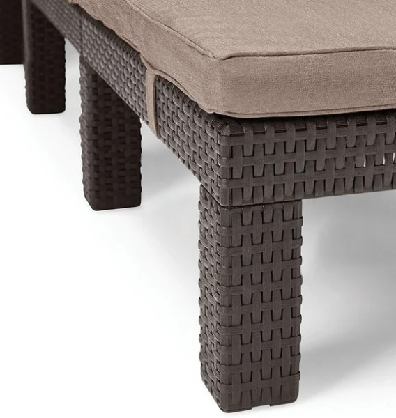 Лежак из искусственного ротанга DAYTONA, коричневый [258814]