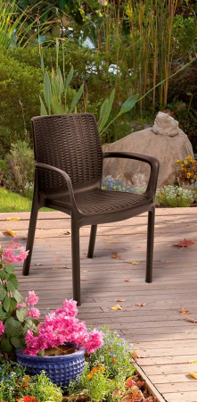 Пластиковый стул Bali, коричневый [230670]