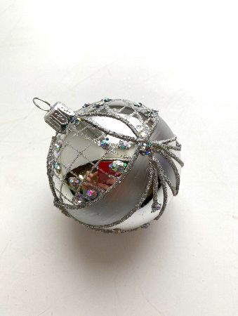 Набор шаров пластик. декор №6 разные цвета, 6см / 8см / 10см Шар пластиковый декорированный