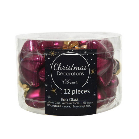 Набор стекл. елочных игрушек "Звезды" 4.5 см magnolia mix, 12 шт