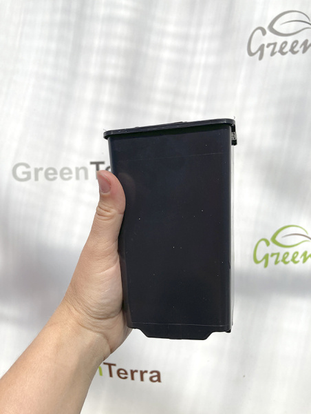 Высокий горшок для роз 0.8л, 9*9*14см.