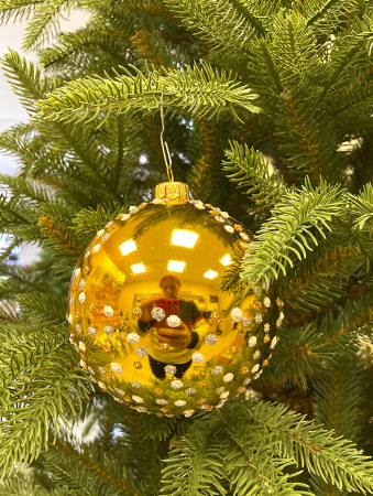 Набор шаров пластик. декор №8 разные цвета, 6см / 8см / 10см Шар пластиковый декорированный