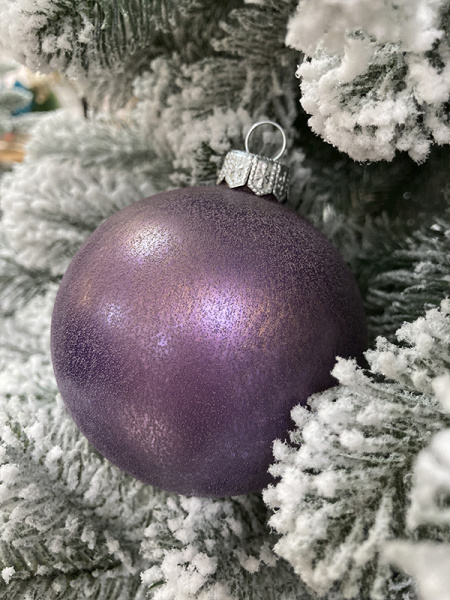 Шар елочный стекл. 8 см, [G-134s]