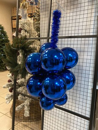 Украшение для больших ёлок "Гроздь из шаров" 50 см