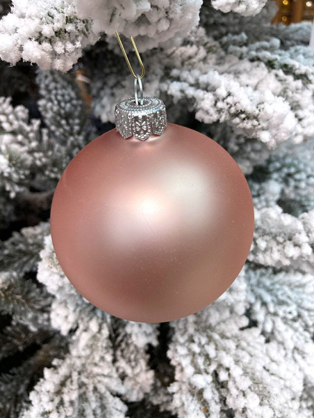 Шар елочный стекл. 8 см, [G-184]