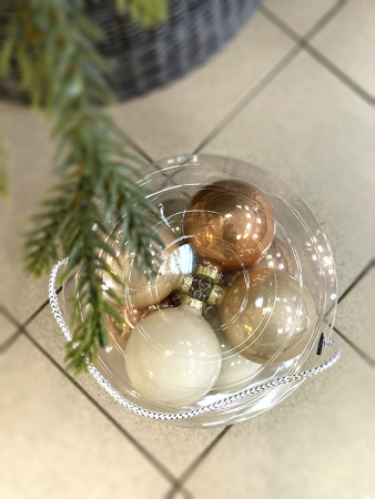 Набор шаров елочных стекл. Cashmere Rose 8см, 16 шт [140883]