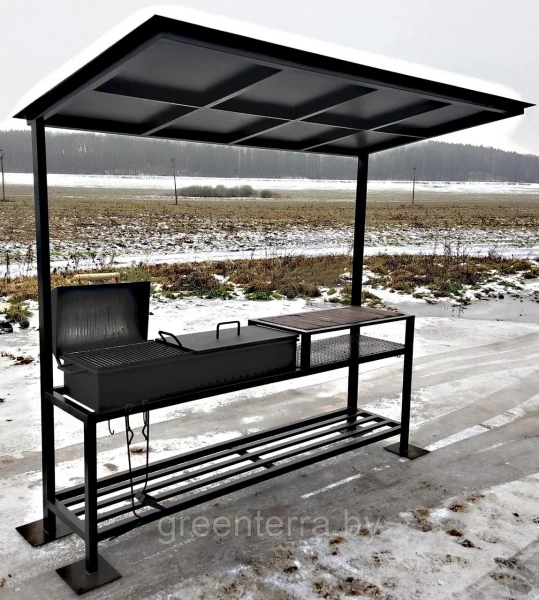 Кованый мангал с крышей "Лавленд"