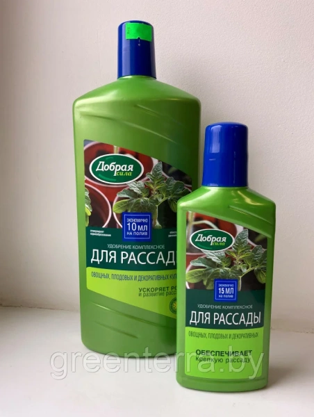 Комплексное удобрение "Добрая Сила" для рассады в открытом грунте 1 л