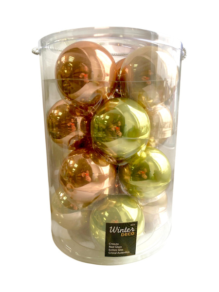 Набор шаров елочных стекл. Весенние Грезы 8см, 16шт [140886]