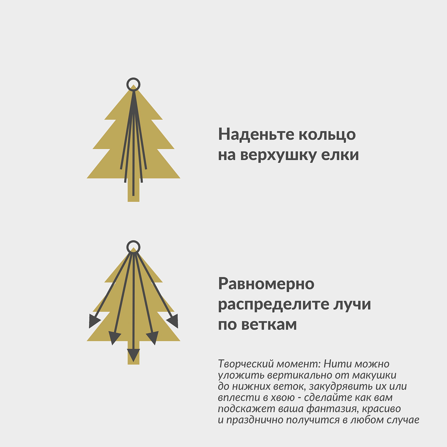 Гирлянда на елку 180см Лучи Росы, 12 нитей, 408 теплых белых микро LED с мерцанием, IP44 [496141]