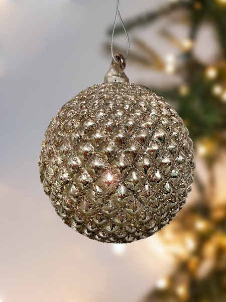 Шар елочный стекл. 10см [67236]