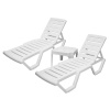 Комплект пластиковый столик и 2 лежака