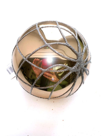 Шар елочный стекл. 10см [0354-3/10]