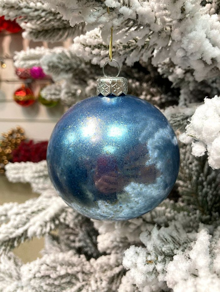 Шар елочный стекл. 8 см, [125]