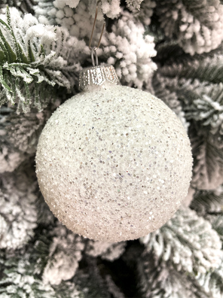 Шары пластиковые, парча жемчужный В43