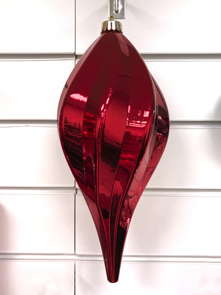 Украшение елочное "Сосулька" 25см красный [HL202506]