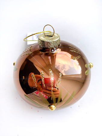 Шар елочный стекл. [0318-1]
