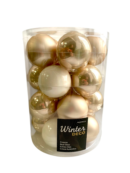 Набор шаров елочных стекл. Благородный Жемчуг 6см, 20 шт [2000172]
