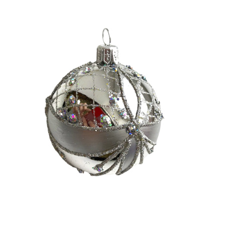 Набор шаров пластик. декор №6 разные цвета, 6см / 8см / 10см Шар пластиковый декорированный