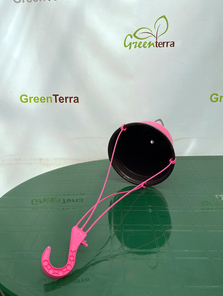 Кашпо подвесное формованное, розовое 3.5л