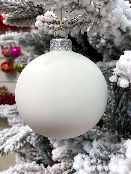 Шар елочный стекл. 8 см, [G-97]