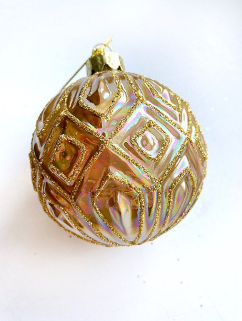 Шар елочный стекл. [5703-3]