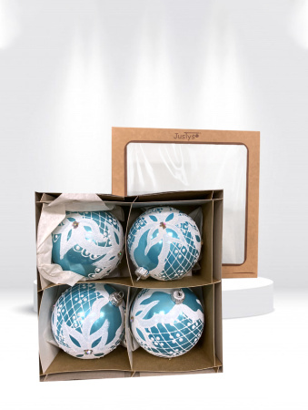 Набор шаров пластик. декор №7 разные цвета, 6см /  8см / 10см Шар пластиковый декорированный