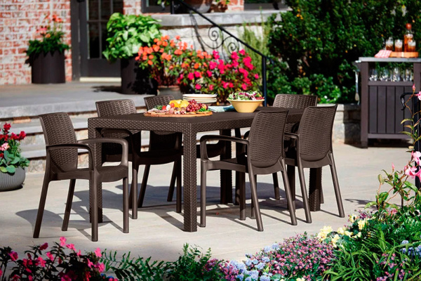 Пластиковый стул Bali, коричневый [230670]