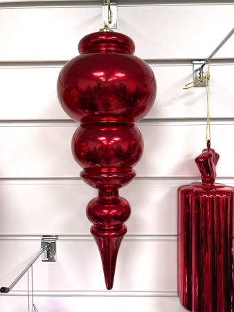 Украшение елочное "Сосулька" 35см красный [HL202509А]