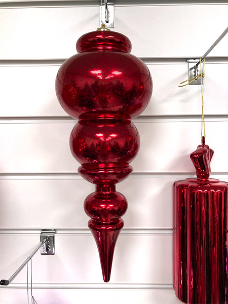 Украшение елочное "Сосулька" 35см красный [HL202509А]