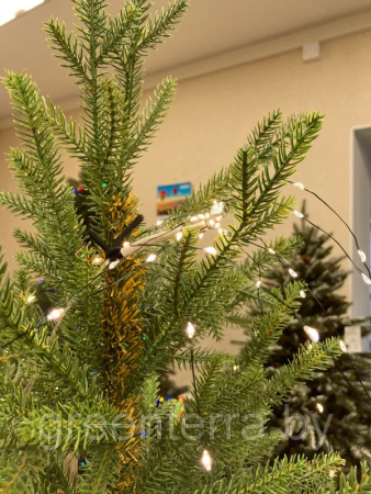 Гирлянда Лучи Росы, 12 нитей, 408 теплых белых микро LED с мерцанием [496141]