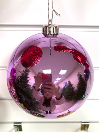 Шары пластиковые, глянец сиреневый b