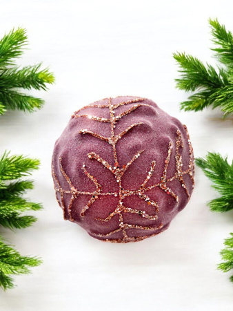 Шар елочный стекл. [5948-5]