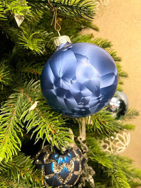 Шар елочный стекл. 8 см, [190]
