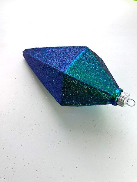 Украшение елочное "Кристалл" синий хамелеон