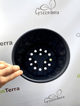 Горшок для рассады круглый формованный с рёбрами жёсткости 3л, 19см, высота 14см