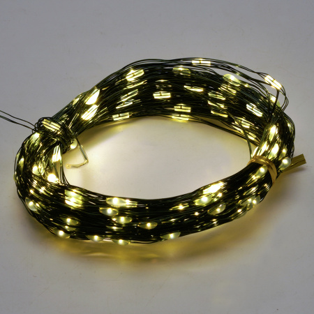 Светодиодная гирлянда Роса Feron CL583 200LED тепл. белый, 20м IP20 [51442]