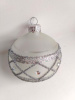 Шар елочный стекл. "Вязаный узор" 8см
