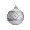 Шар елочный стекл. "Вязаный узор" 8см