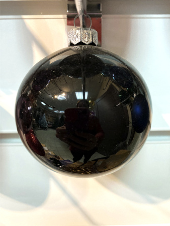 Шар елочный стекл. "Глянцевый" 8 см, [G-35]