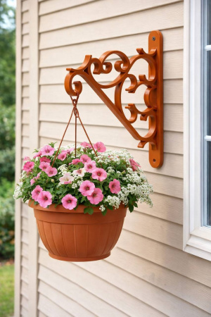 Кронштейн для подвесных кашпо, терракотовый
