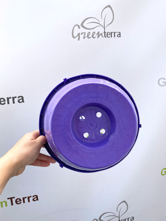 Кашпо подвесное, фиолетовое, ø 23см, высота 14см, объём 3.7л